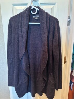 Barefoot Dreams CozyChic Lite Circle Cardigan Sweater - Black - Size M